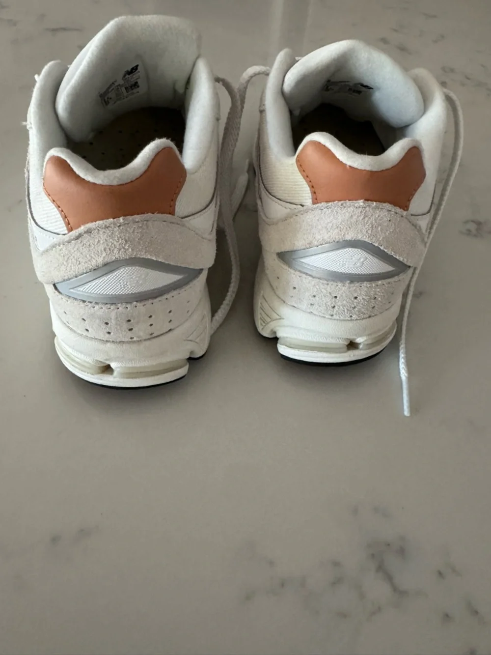 New Balance White Athletic Sneakers - Picture 3 of 4
